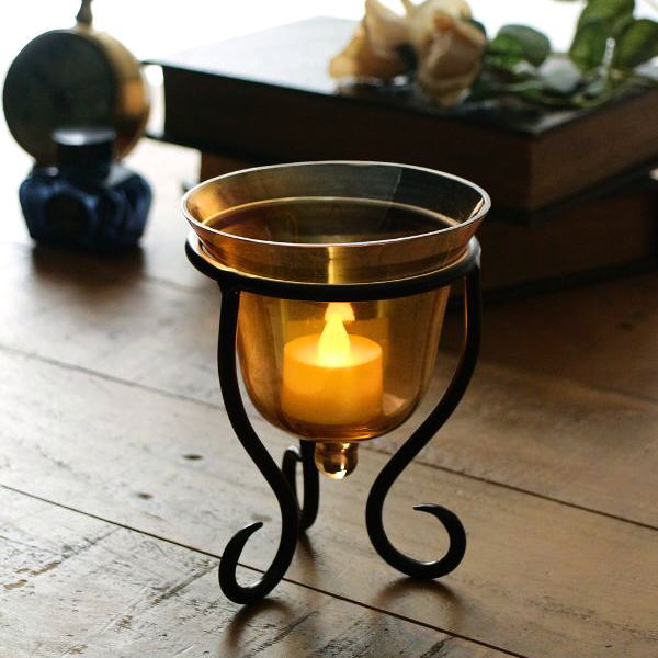 アンティーク 燭台 鉄製 骨董 明治時代 鉄製 燭台 高さ可変 オブジェ