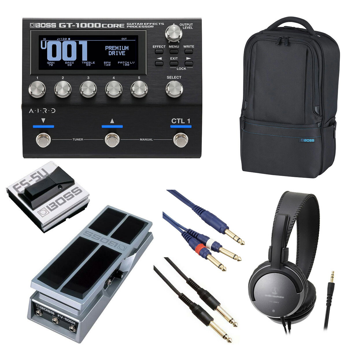 GT-1000CORE FS-7、EXペダル付き BOSS GT-1000CORE FS-7フットスイッチ