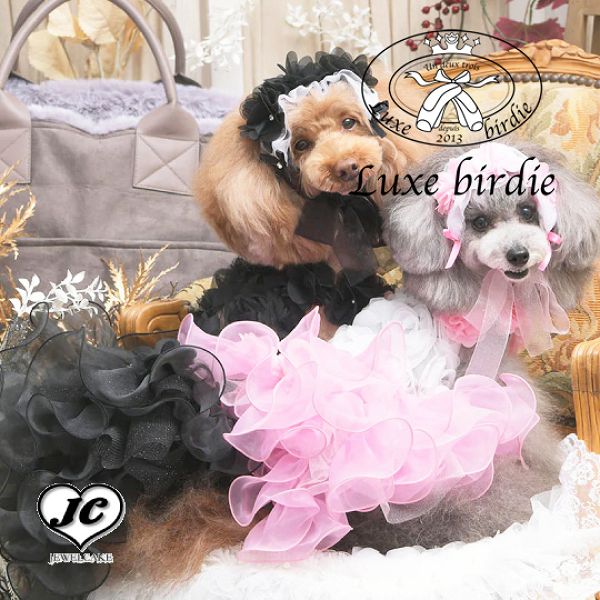 リュクスバーディ〛 犬用ドレス Sサイズ 黒・紫 リュクスバーディ〛 犬