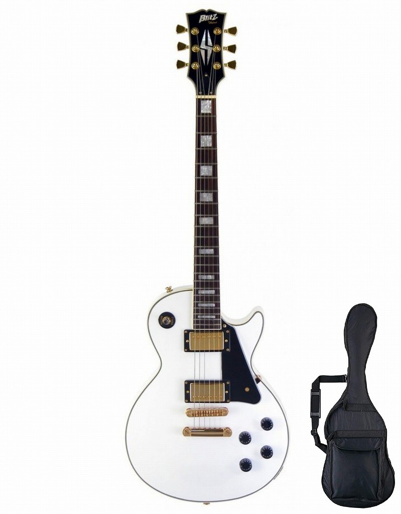 EDWARDS レスポールカスタムギターホワイトハードケース付き