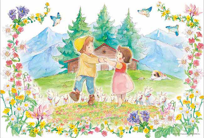 1000ピース ジグソーパズル アルプスの少女ハイジ 星空の下(50x75cm