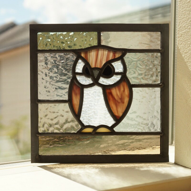 ライフォード社ステンドグラス ふくろう 梟フクロウ /グラスマスターズ