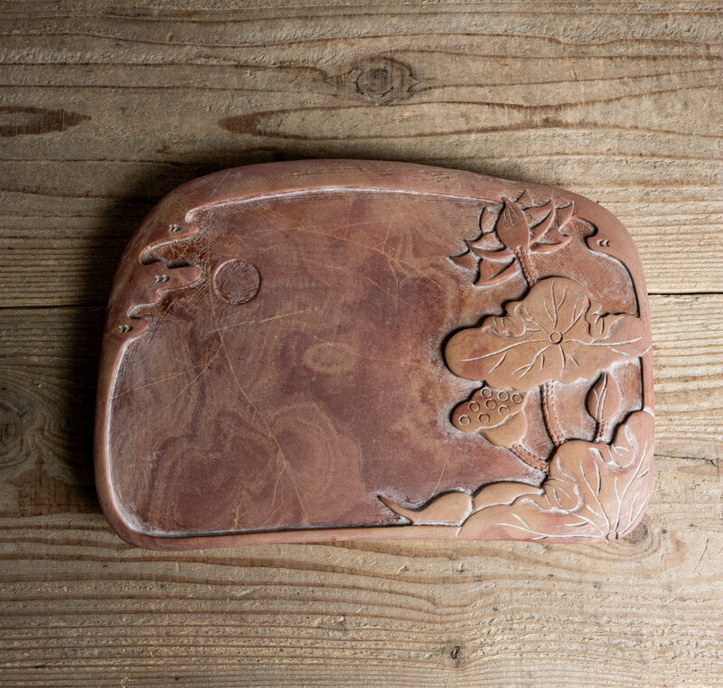 未使用 硯 虎 獅子 中国硯 アンティーク雑貨 美術品 未使用 硯 虎 獅子