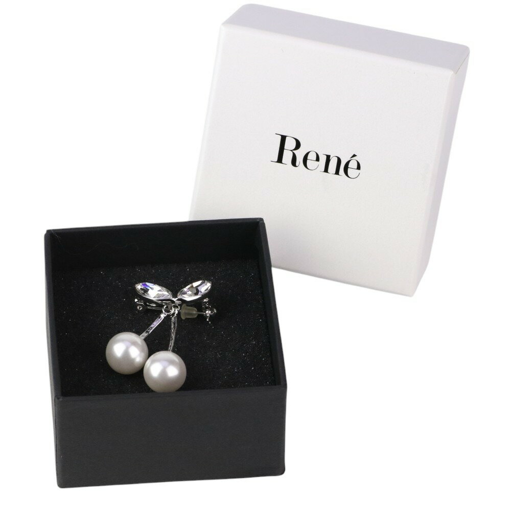 René リボンモチーフブローチアンティーク加工