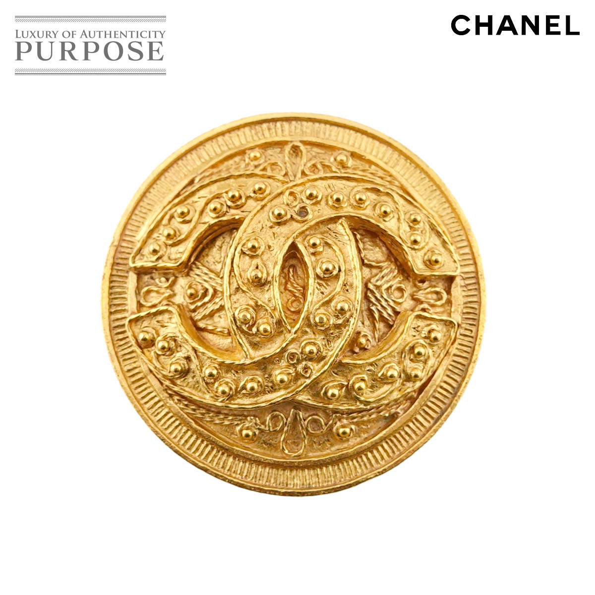楽天市場】シャネル ゴールド ヴィンテージ ココマーク ブローチの通販