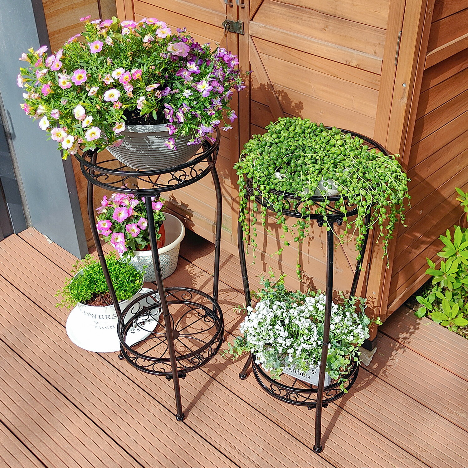 楽天市場】コーナー ラック（フラワースタンド・園芸ラック