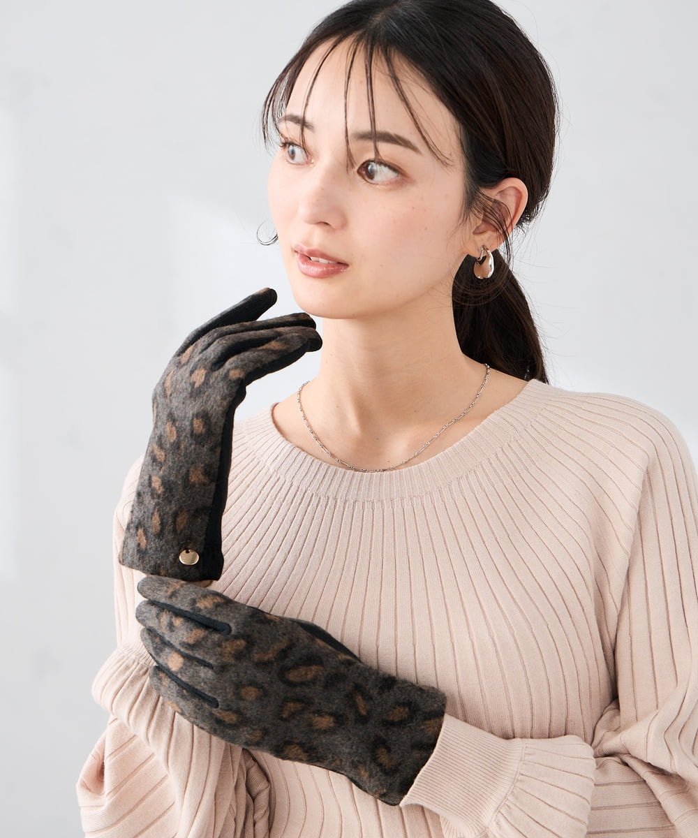 楽天市場】手袋（柄ヒョウ・レオパード）（バッグ・小物・ブランド雑貨