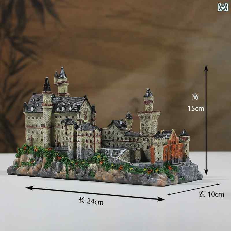 新品 童友社 1/220 ノイシュバンシュタイン城/カラー/プラモデル 白鳥