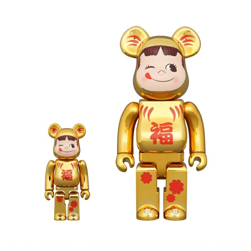 BE＠RBRICK 招き猫 ペコちゃん 福 金メッキ 1000％ BE@RBRICK 招き猫