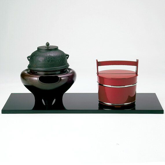 ◇[茶禅]茶道具 敷板・長板「黒真塗風炉・炉用長板一双」