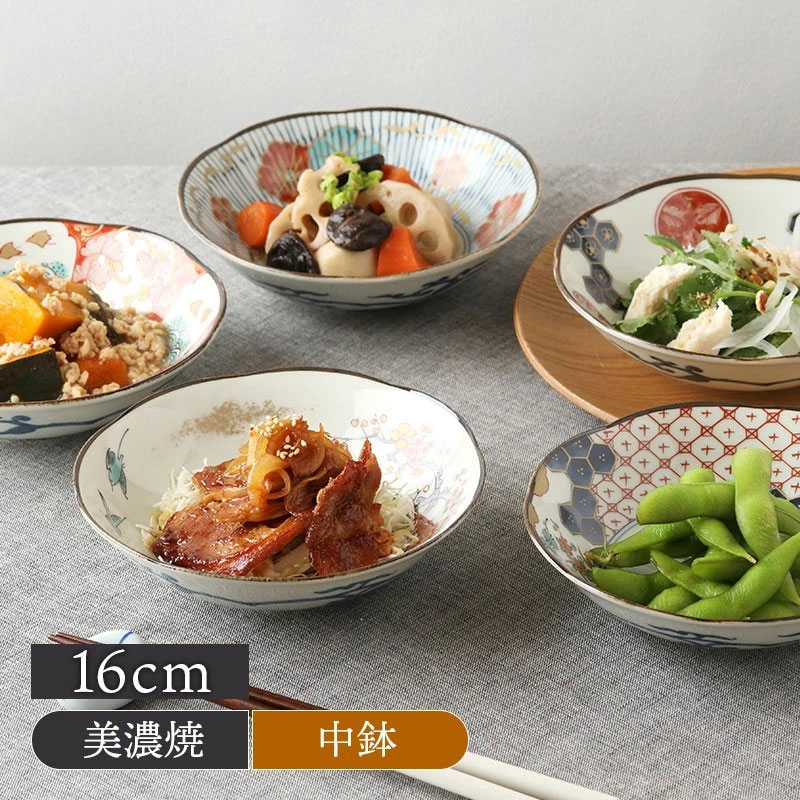 楽天市場】美濃焼 染錦古伊万里中鉢揃の通販