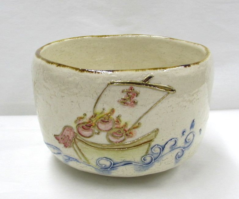 桂窯 御題 茶碗○共箱○ヴィンテージ茶道具 桂窯 御題 茶碗○共箱