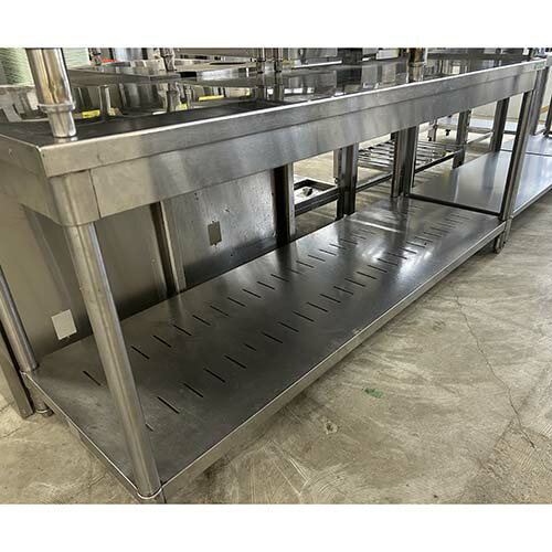 中古】M▽業務用 厨房 作業台 棚 ステンレス コンロ台 (Fe1828) 楽天