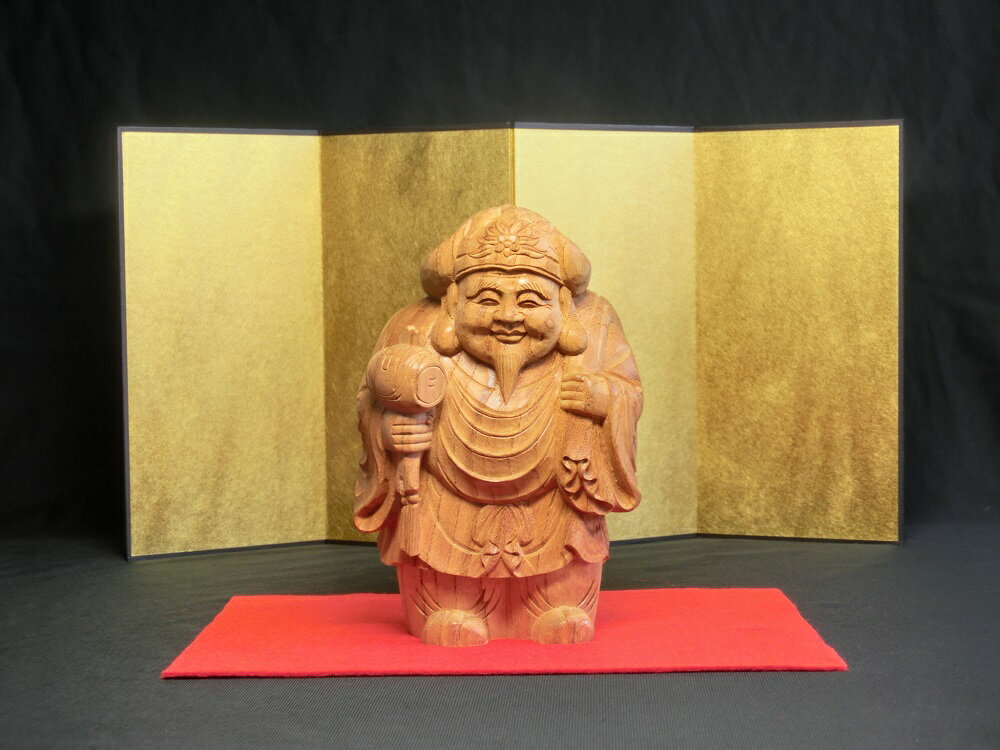 大黒天 白銅製 高さ約14.3cm 古玩 置物 大黒様 仏教美術 金属工芸 大黒天