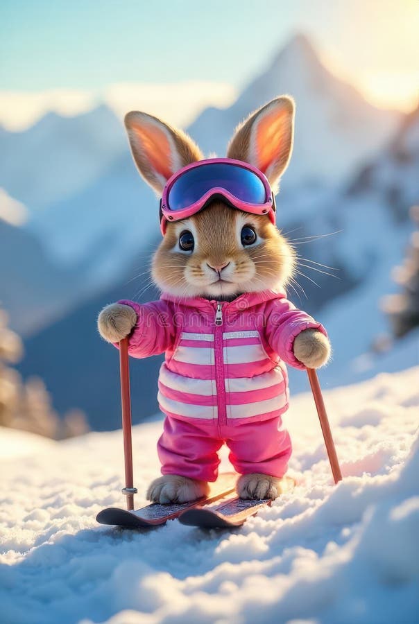 Rabbit Ski Stock Illustrations – 480 Rabbit Ski Stock