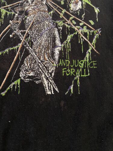 Vintage Metallica And Justice For All T-Shirt Size Large Band Tee