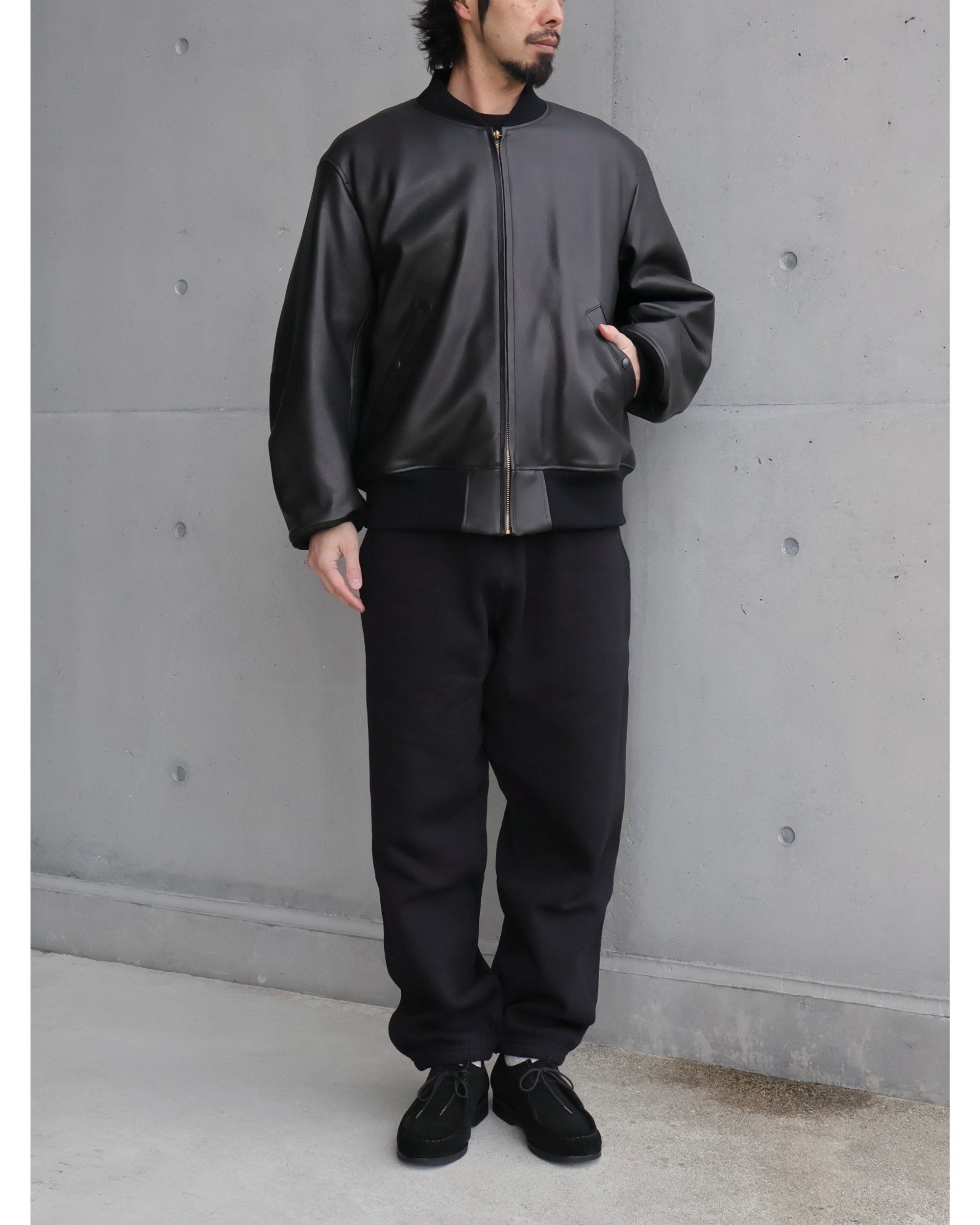 25ss comoli カーフスキン ジップブルゾン BLACK 2 comoli カーフ