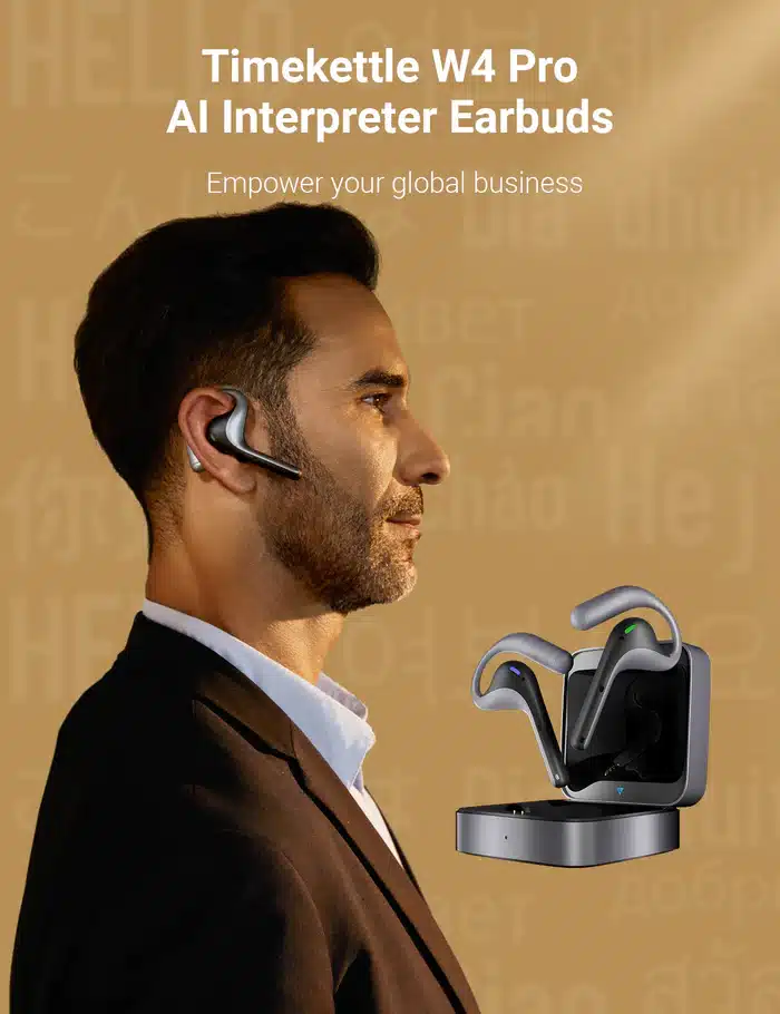 Timekettle W4 Pro AI Interpreter Earbud Product Page for TimeKettle CH
