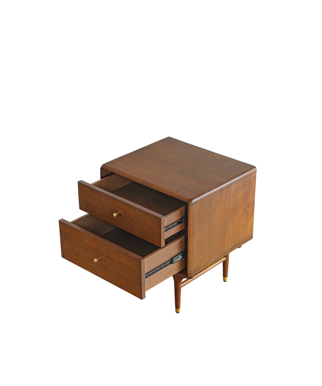 JULIE ベッドサイドテーブル ダークブラウン - 北欧ヴィンテージ