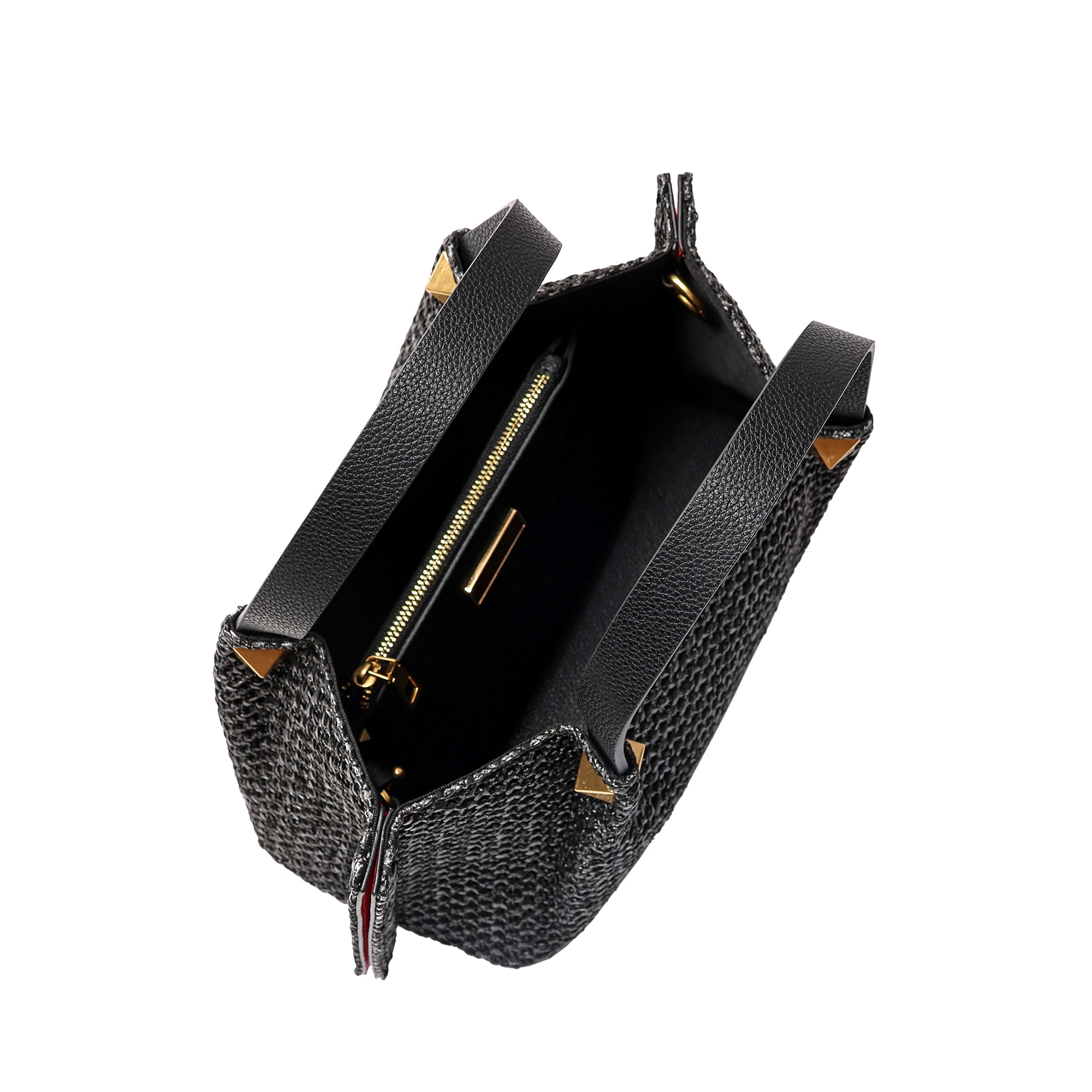 Raffia & Leather Top-Handle Tote – Tiffany & Fred Paris