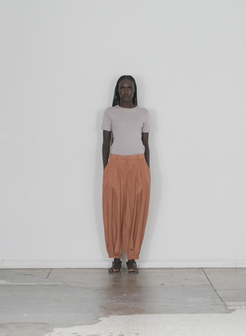 Italian Sporty Nylon Eden Pleated Balloon Pant – Tibi Official