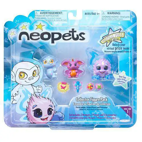Neopets Faerie JubJub, Striped Mynci Feloreena 2 Collector Figure
