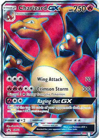 Pokemon Sun Moon Promo Single Card Full Art Rare Charizard GX SM60