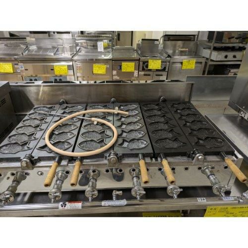 業界最長1年保証】【中古】ガスたい焼き器 6匹×3連 伊東金属工業所