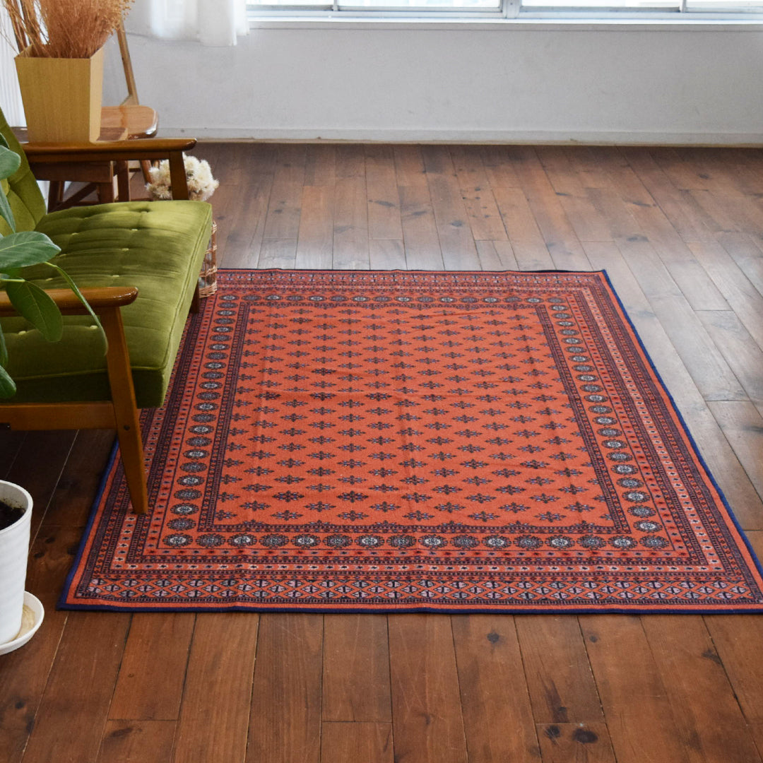 ブラウンとカフェオレ ヴィンテージトルコラグ No.670 ブラウンと