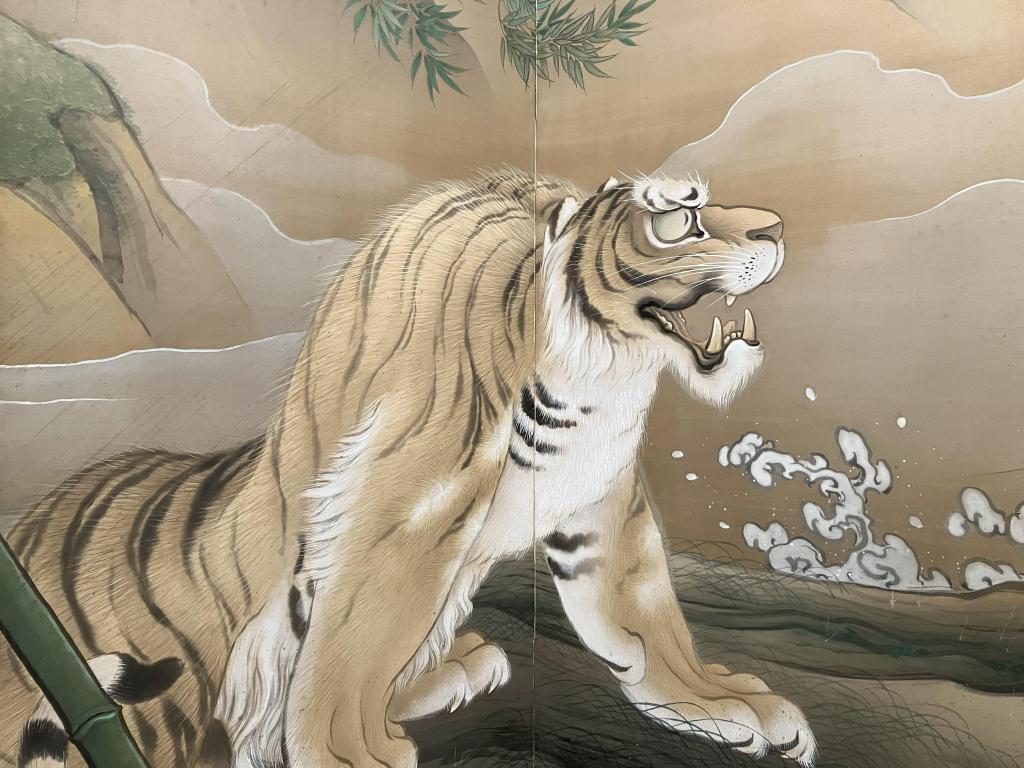 g*d様 綱島静観『黄昏 たそがれ』共箱 明治 岡山 橋本雅邦師事 掛軸