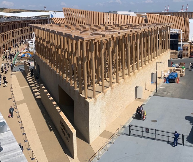 大阪・関西万博で徳島県産杉の丸太を使用、ウズベキスタンのパビリオン