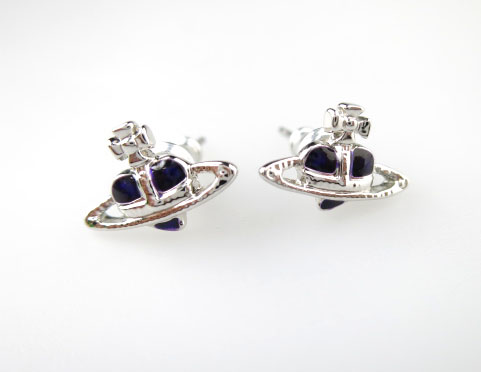 Vivienne Westwood ピアス ディアマンテハート ブラック Vivienne