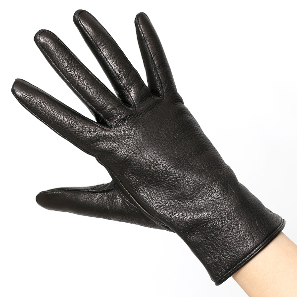 東京ヒマワリ / KURODA(クロダ) 鹿革 レディース 手袋 ブラック