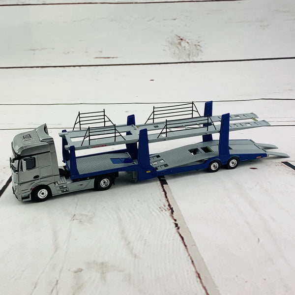 MINI GT 1/64 Mercedes-Benz Actros With Car Carrier Trailer LHD