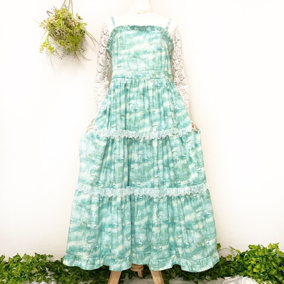 緑系 立体 花柄 アクリルアート テクスチャーアート ボタニカル 緑の花