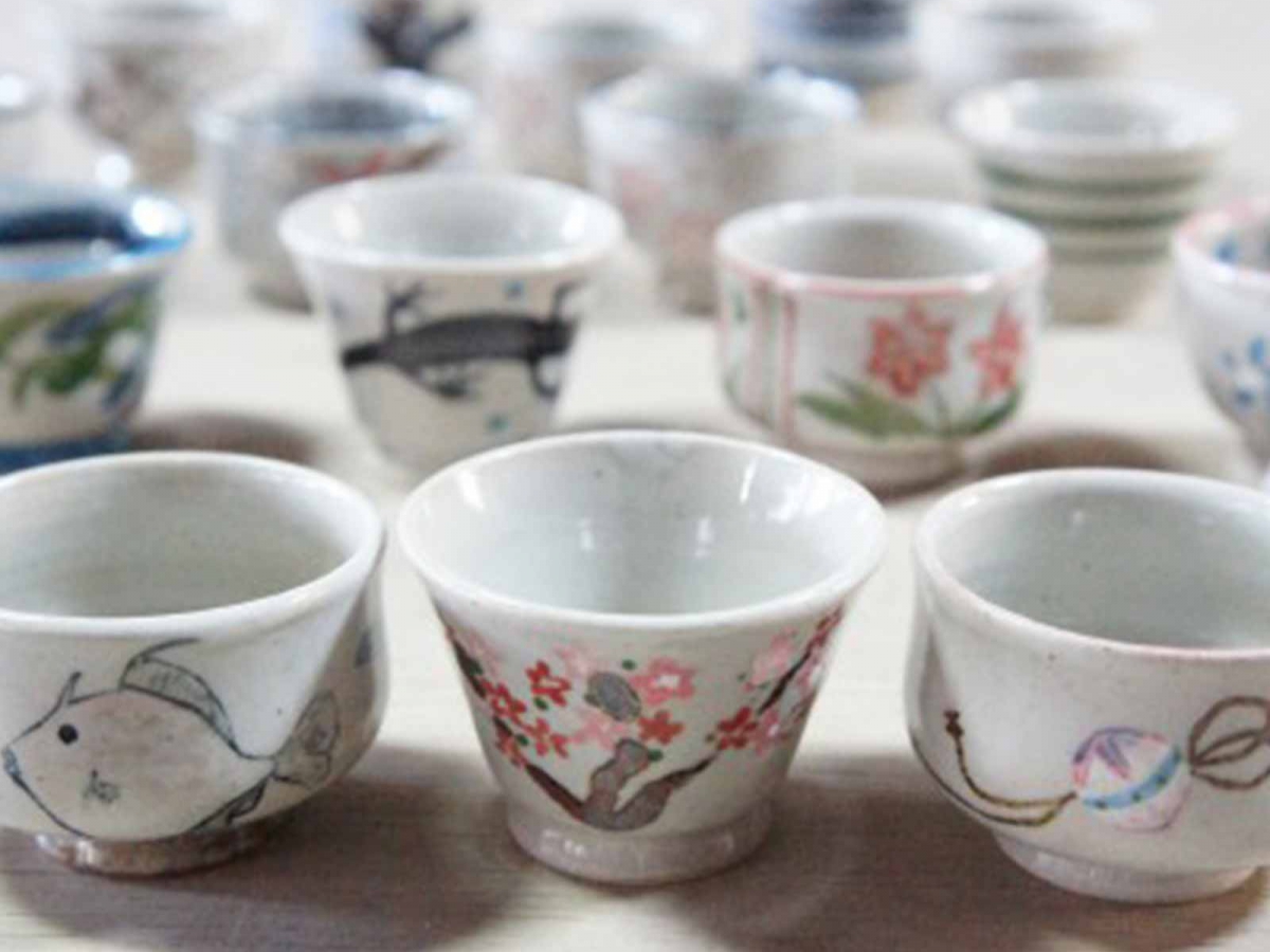 犬山焼 五代 尾関作十郎 水指 四月◇特売品）犬山焼 尾関作十郎造 赤絵