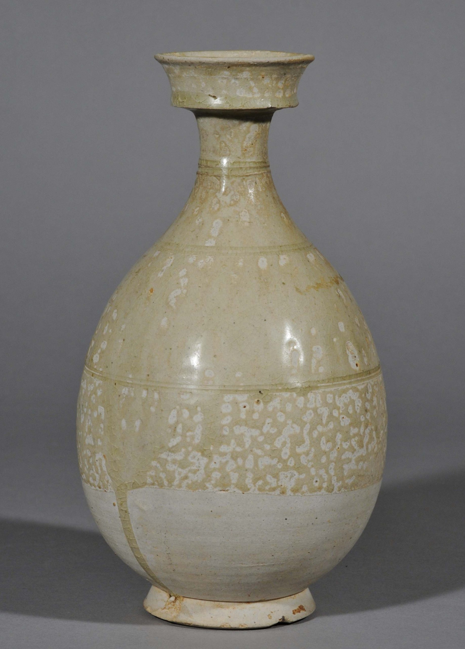 中国 居仁堂製款 山水人物文 盤口瓶 V R9257 中国 居仁堂製款 山水人物