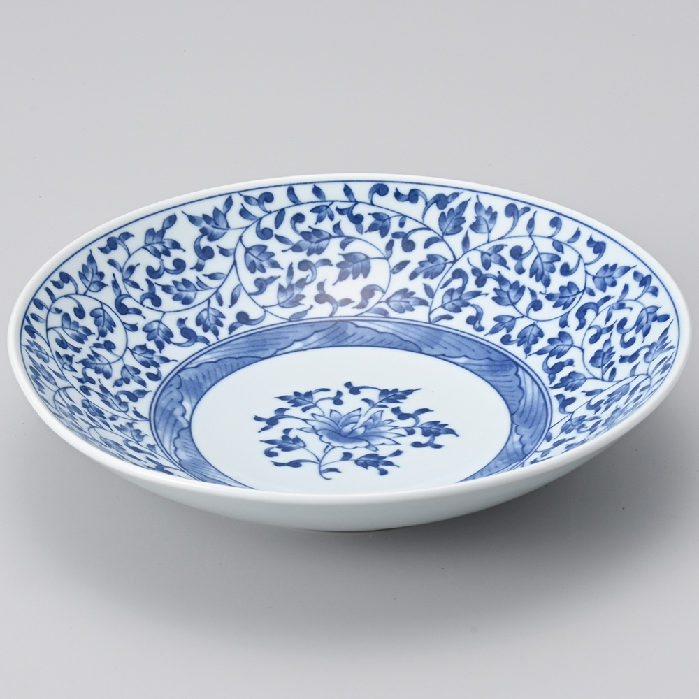 伊万里古伊万里江戸中期深皿なます皿花唐草2客セット