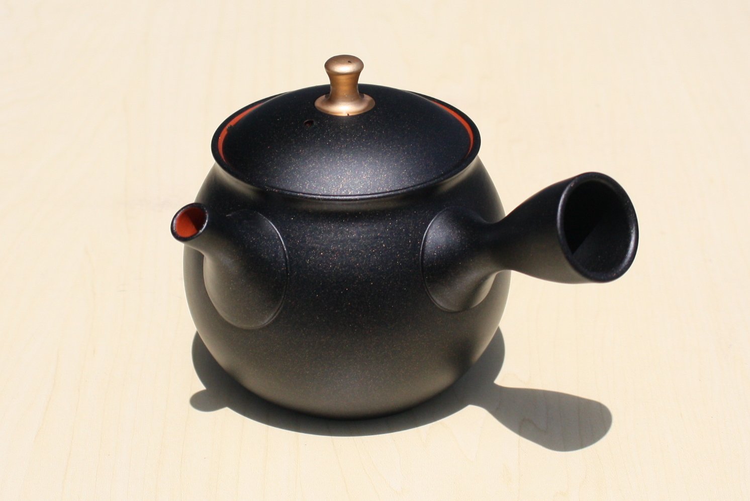 絶品 小代焼中平窯 藁灰釉後手急須(面取) 追加サービスで高級湯呑み