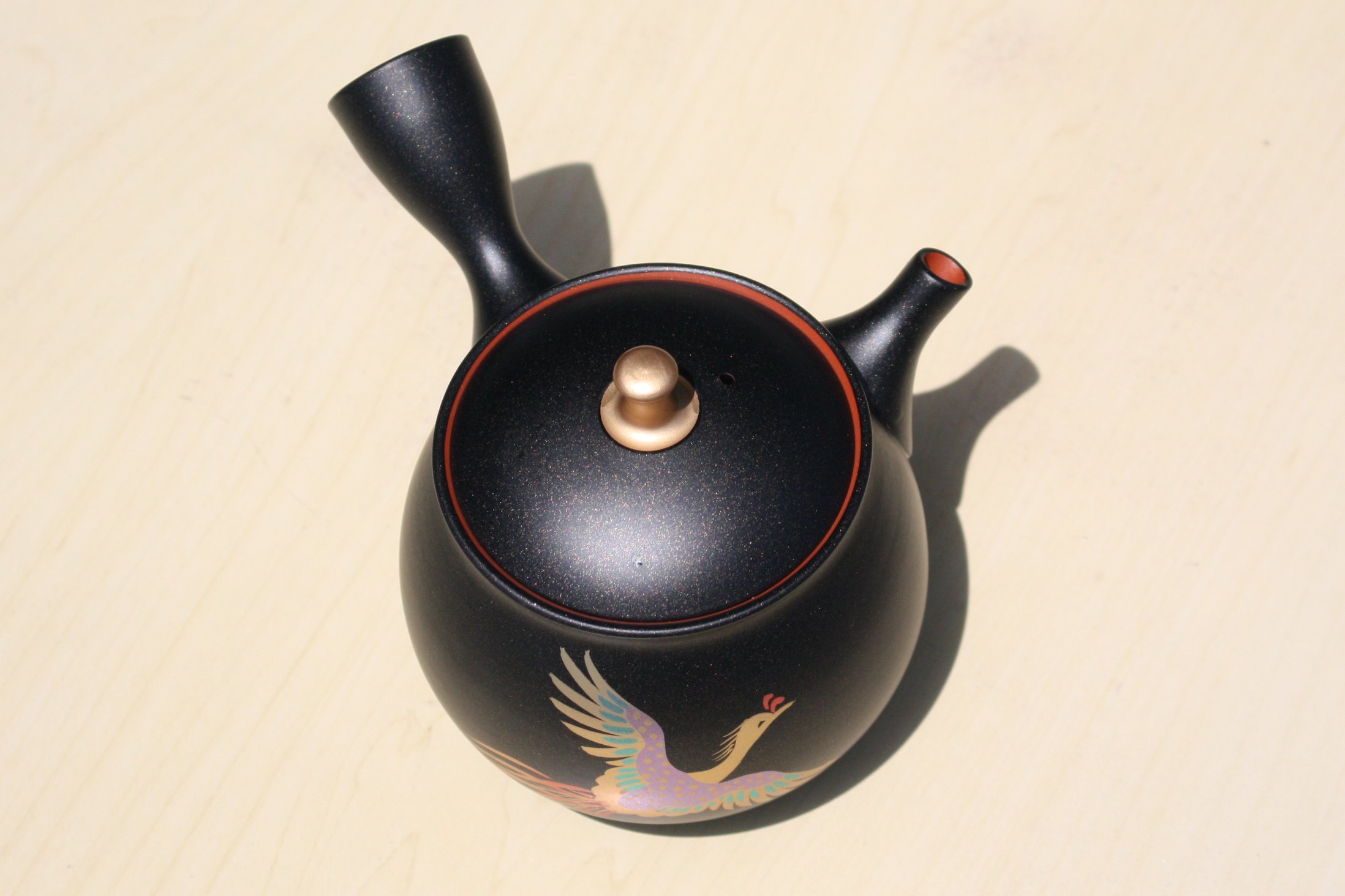 朱泥 急須 彩絵 漆絵 時代 【公式通販】