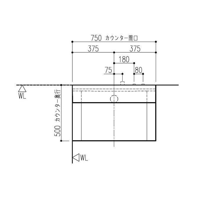 LIXIL 洗面台 クレヴィ基本仕様セット グロスホワイト 洗面化粧台 奥行