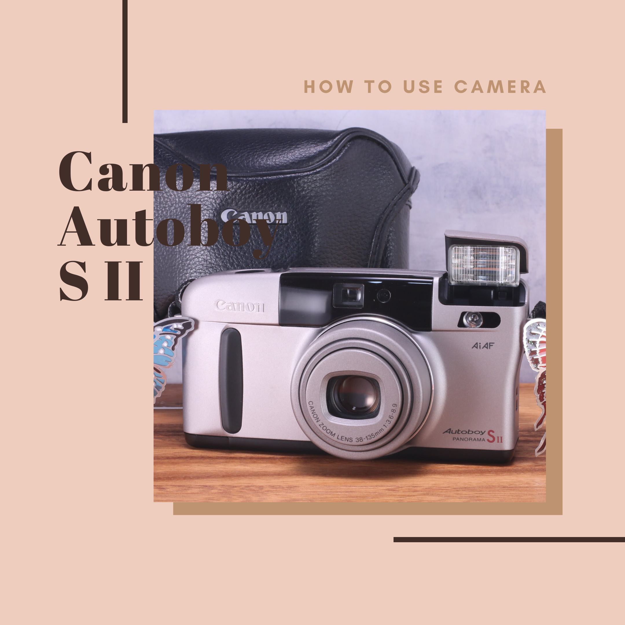 完動品 美品】Canon Autoboy SXL 取扱説明書 ケース付き 完動品