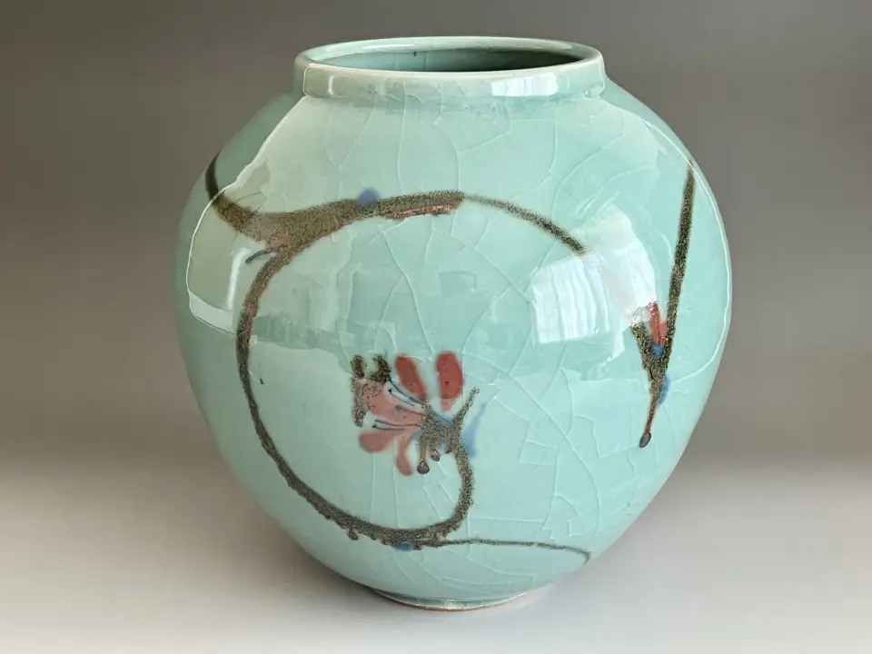 人間国宝 清水卯一 鉄燿 香炉 純銀火屋45g 三足 茶道具 | 陶酔庵