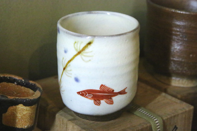 益子・吉川水城 片口とぐい呑み 2点 益子・吉川水城 片口とぐい呑み 2