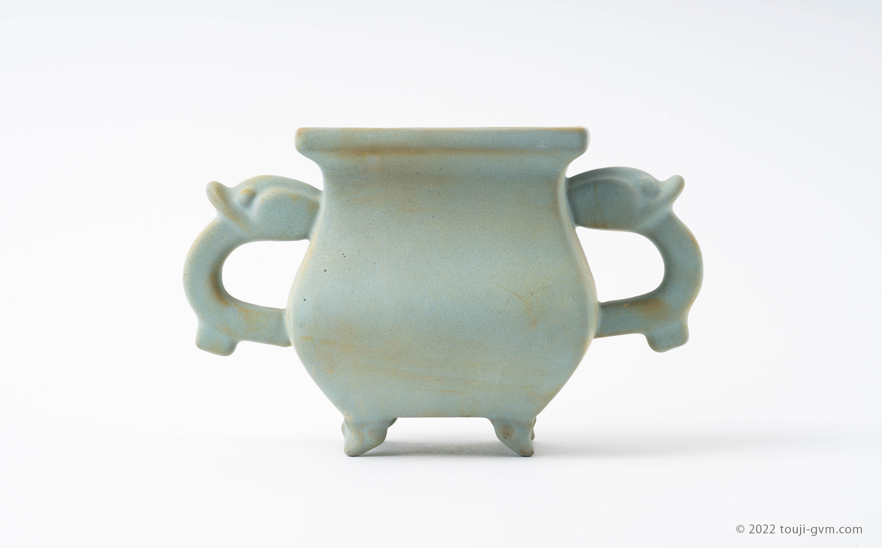 韓国人気作家 趙宗 作 陽刻浮彫 雲龍文様 青磁 高40.8cm 梅瓶 大壺