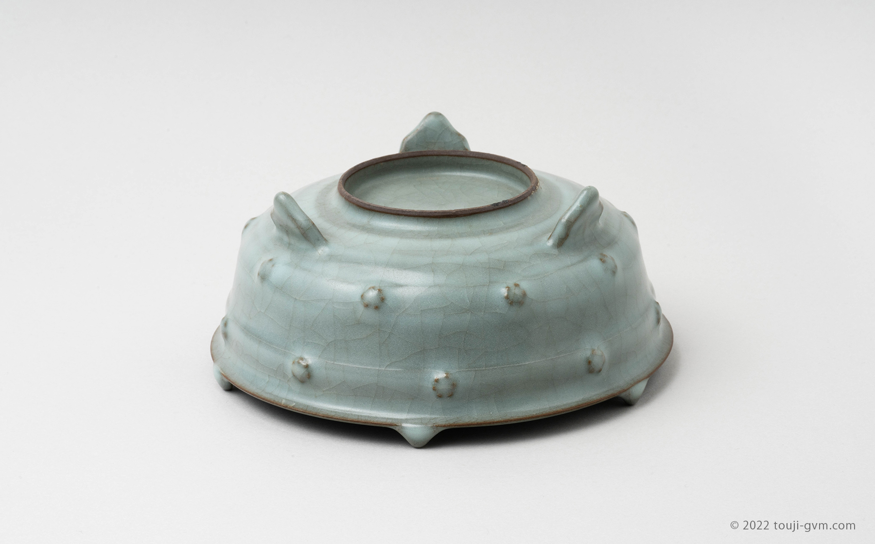 中国 南宋 官窯 氷裂漢字文 六角皿 手塩皿 小皿 6客まとめて C R6775