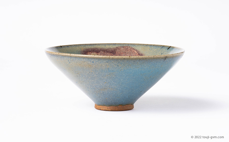 鈞窯 澱青釉紫斑斗傘碗 – Jun ware Tea Bowl | 陶磁オンライン美術館ー