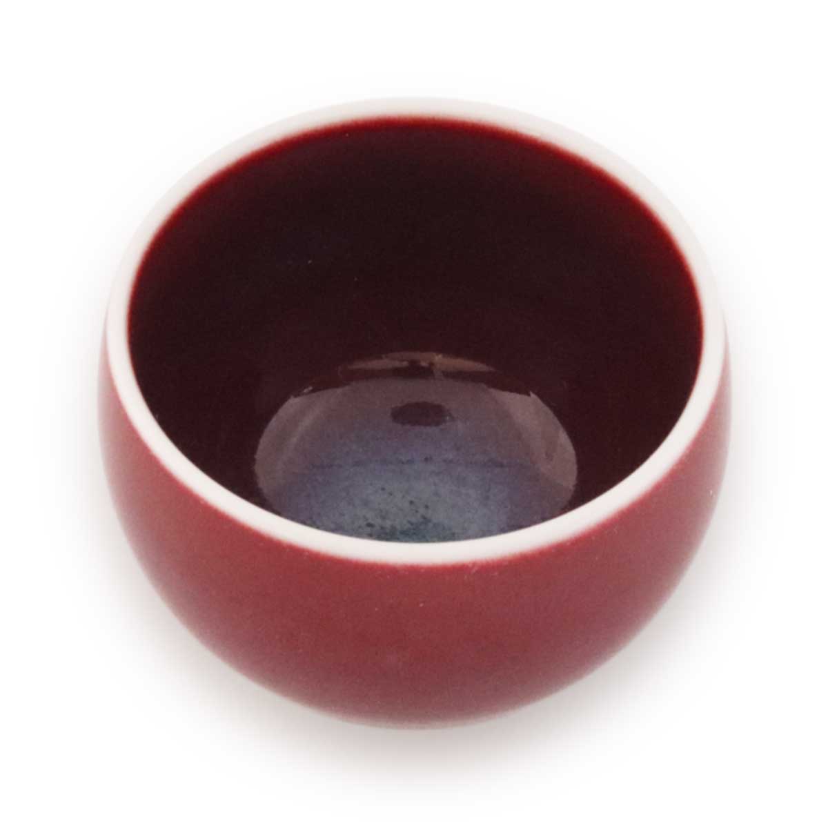 有田焼 辰砂 丸ぐい呑 馬場真右衛門作