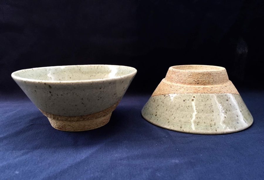 古琉球窯 茶碗 マカイ 直径約14cm 沖縄 琉球 古美術品 骨董品 涌田