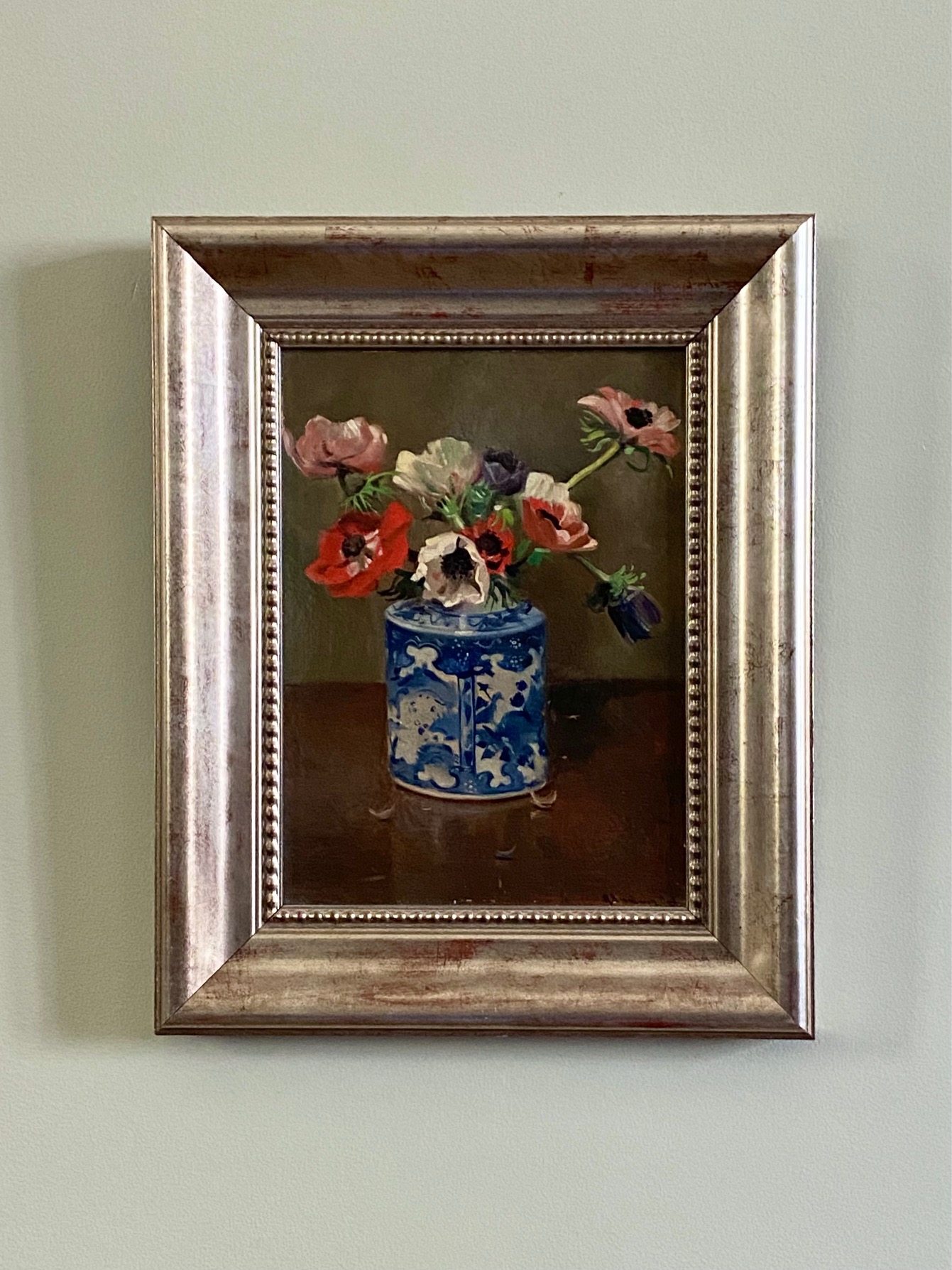 アネモネ油彩画 hpfe51 - 陶夢